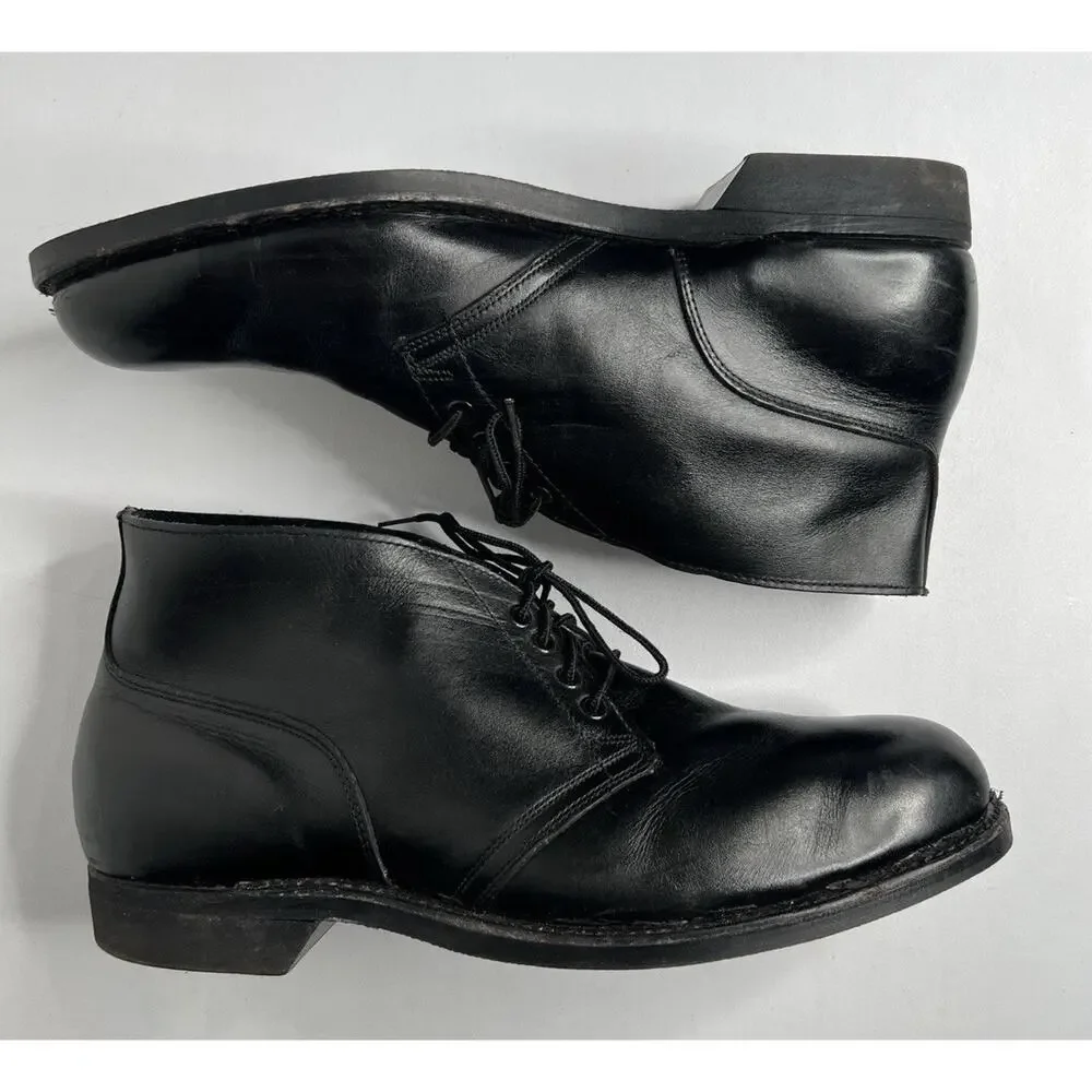 Vintage US Military Genesco Black Leather Chukka Boots Men’s Size 13
